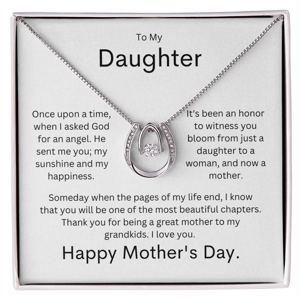 To My Daughter | God For An Angel |Lucky In Love Necklace