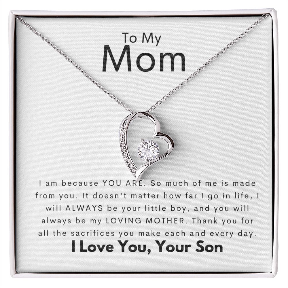 To My Mom | I Am Because You Are | Forever Love Necklace